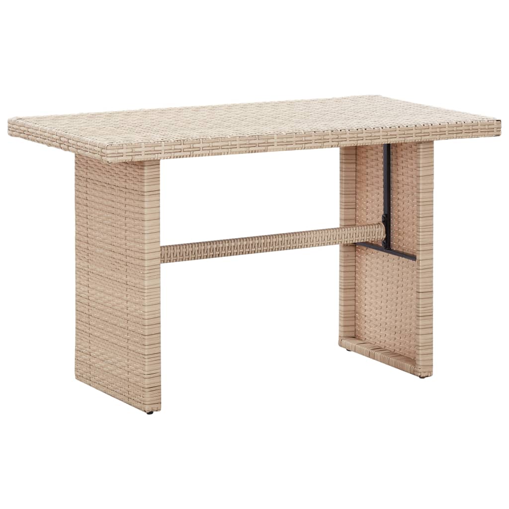 Table De Jardin 110X60X74 Cm Résine Tressée