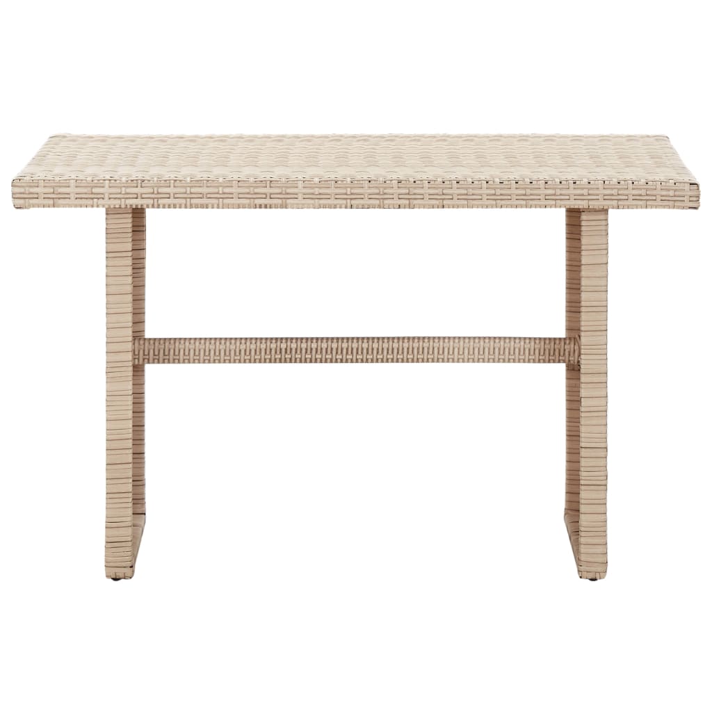Table De Jardin 110X60X74 Cm Résine Tressée