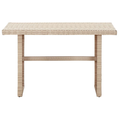 Table De Jardin 110X60X74 Cm Résine Tressée