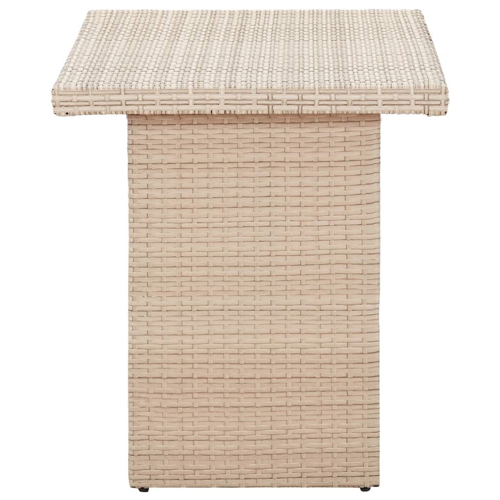 Table De Jardin 110X60X74 Cm Résine Tressée