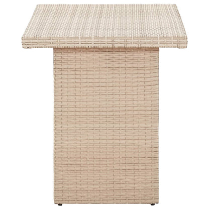 Table De Jardin 110X60X74 Cm Résine Tressée