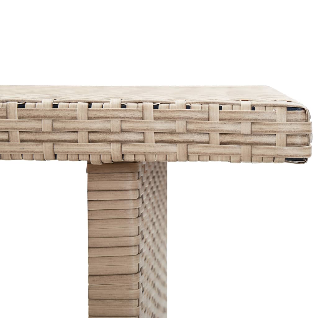 Table De Jardin 110X60X74 Cm Résine Tressée