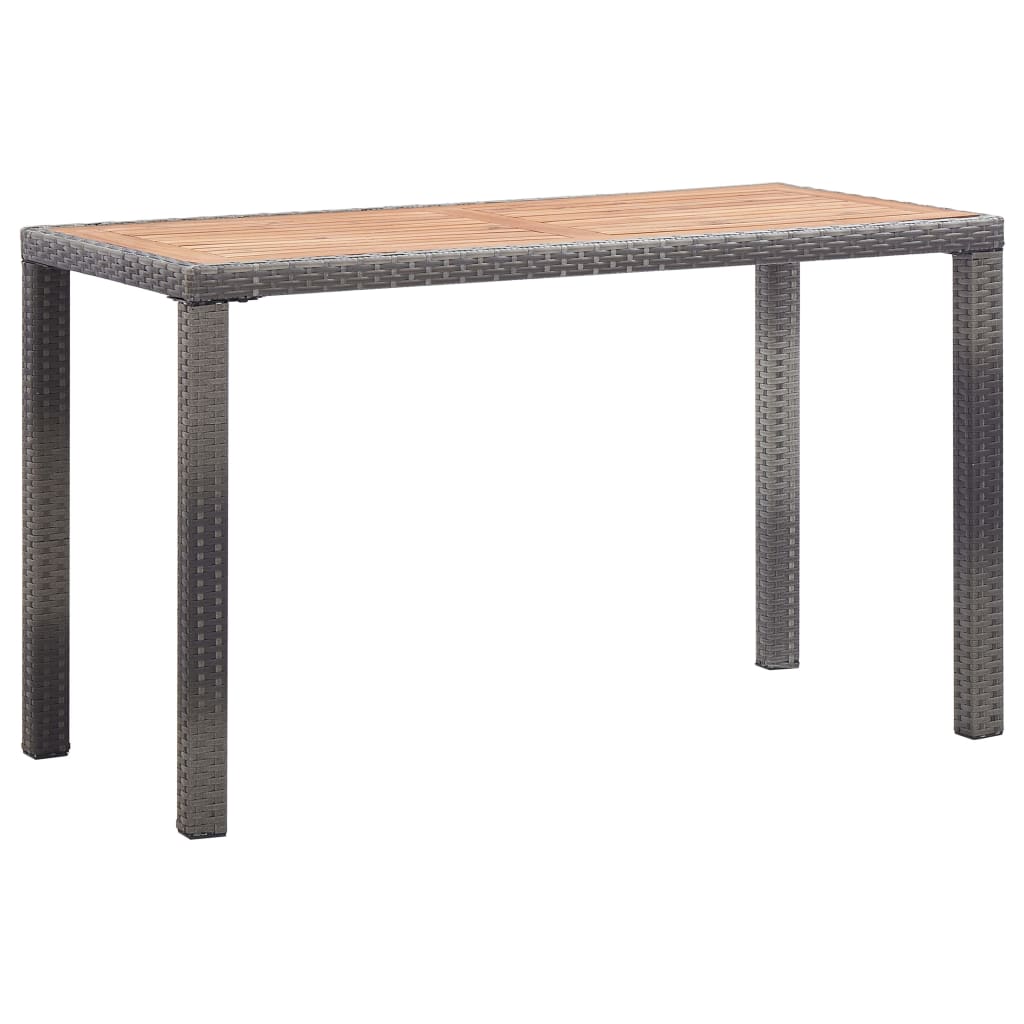 Table De Jardin 110X60X74 Cm Résine Tressée