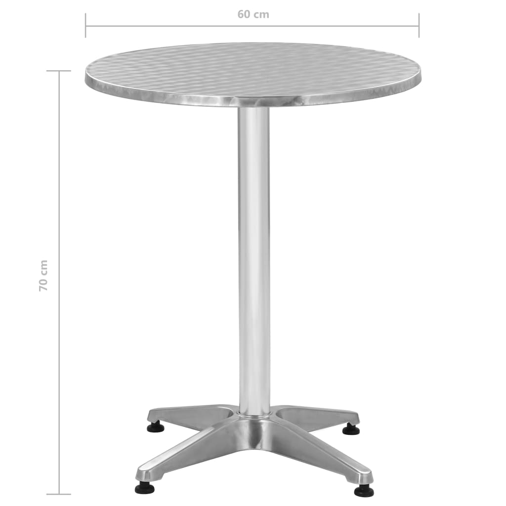 Table De Jardin Argenté Aluminium