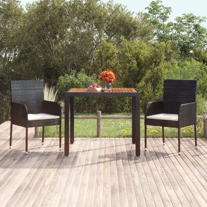 Table De Jardin Résine Tressée Noir