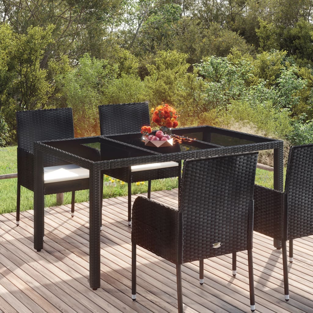 Table De Jardin Résine Tressée Noir