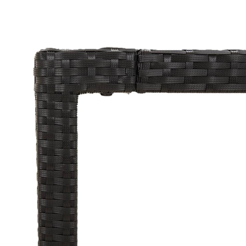 Table De Jardin Résine Tressée Noir