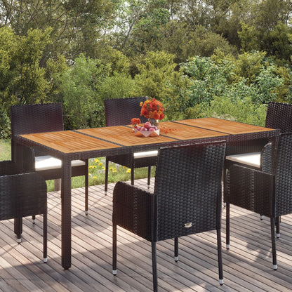 Table De Jardin Résine Tressée Noir