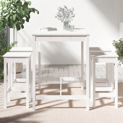 Ensemble De Bar De Jardin 5 Pcs Bois Massif De Pin