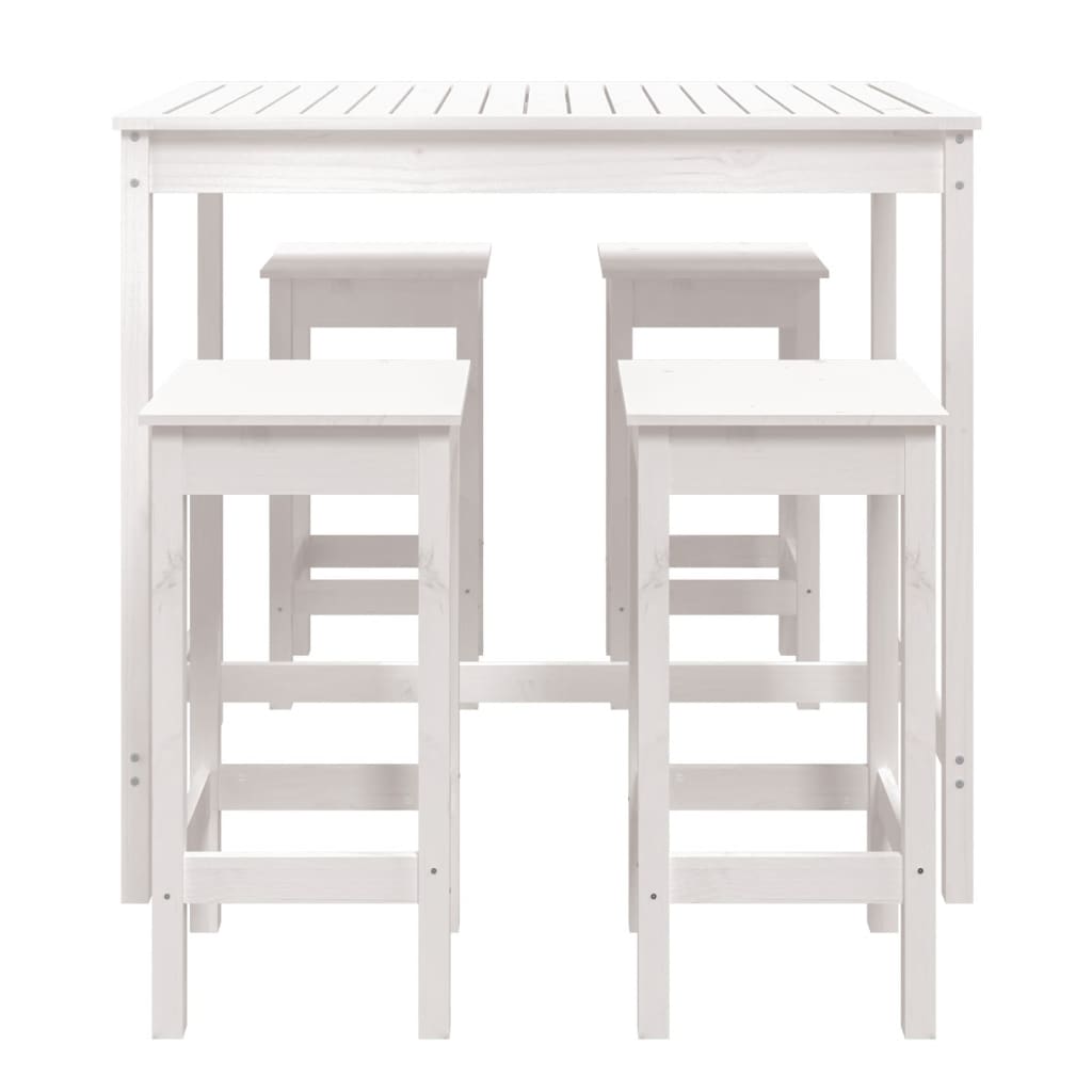 Ensemble De Bar De Jardin 5 Pcs Bois Massif De Pin