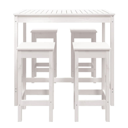 Ensemble De Bar De Jardin 5 Pcs Bois Massif De Pin