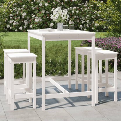 Ensemble De Bar De Jardin 5 Pcs Bois Massif De Pin