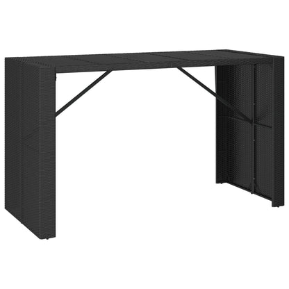 Ensemble De Bar Jardin 9 Pcs Poly Rotin/Bois Massif Acacia