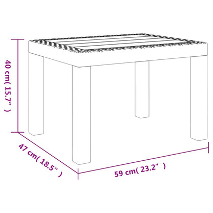 Table De Jardin 59X47X40 Cm Pp