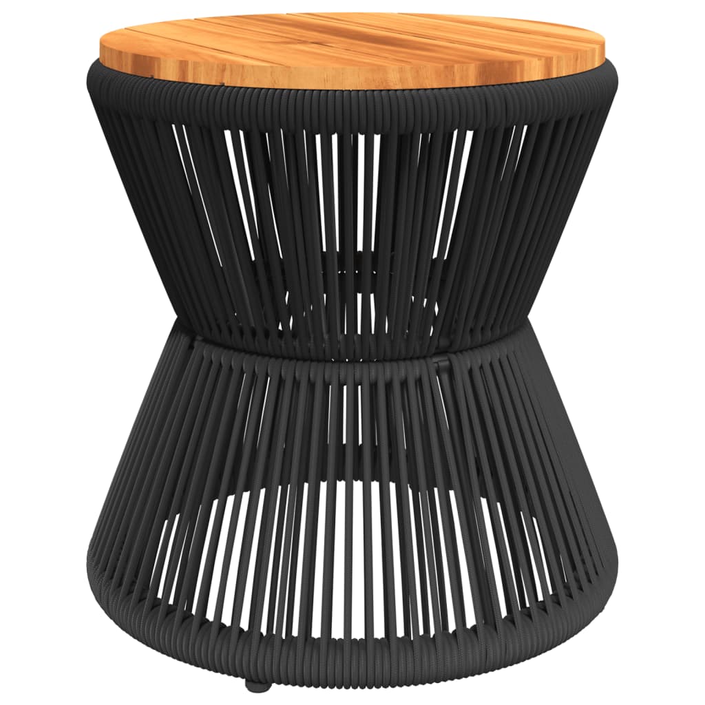 Table Basse Avec Base En Fil De Fer Noir Bois D'acacia Massif
