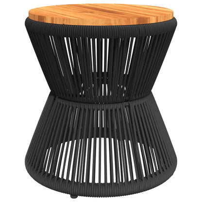 Table Basse Avec Base En Fil De Fer Noir Bois D'acacia Massif