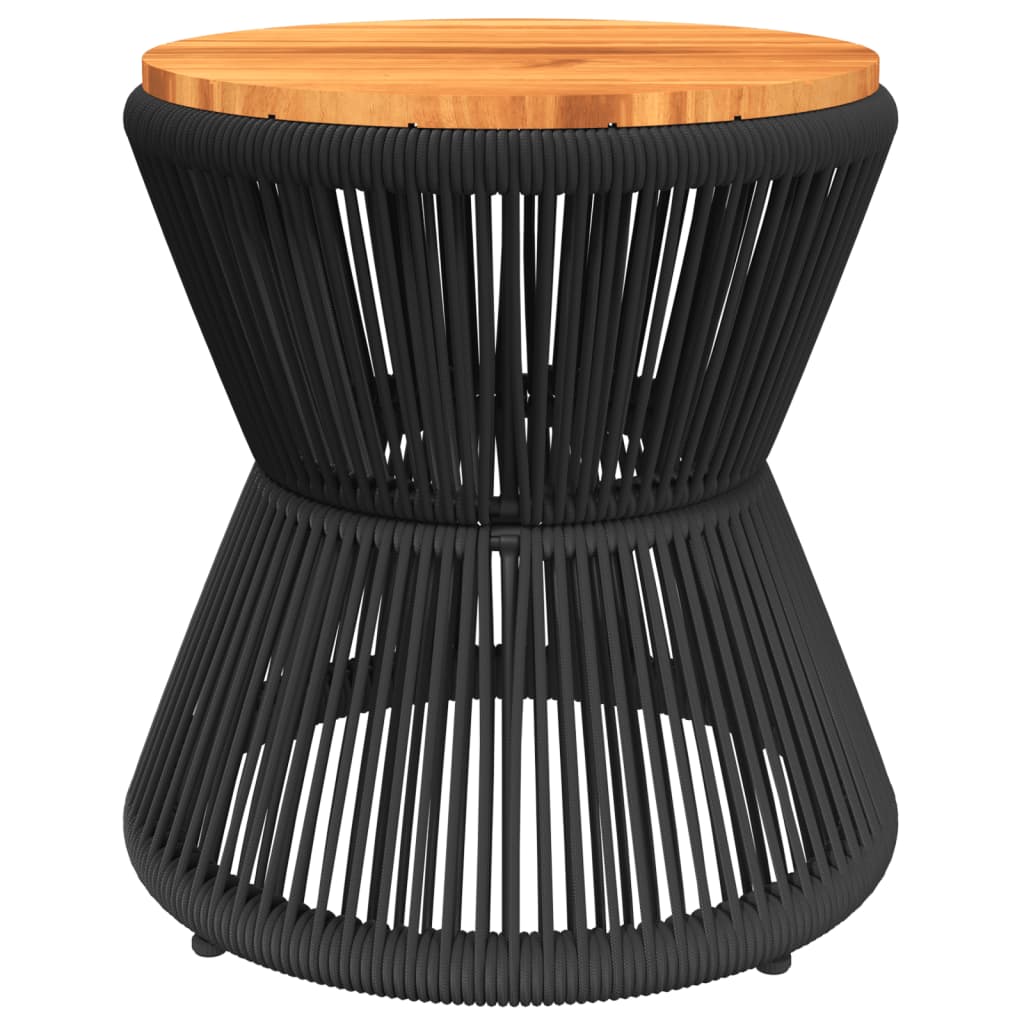 Table Basse Avec Base En Fil De Fer Noir Bois D'acacia Massif