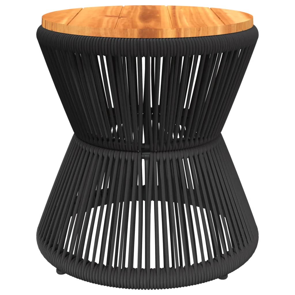 Table Basse Avec Base En Fil De Fer Noir Bois D'acacia Massif