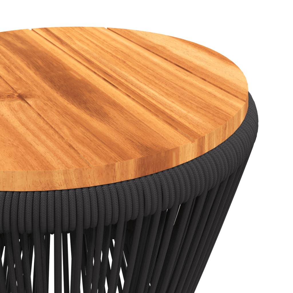 Table Basse Avec Base En Fil De Fer Noir Bois D'acacia Massif