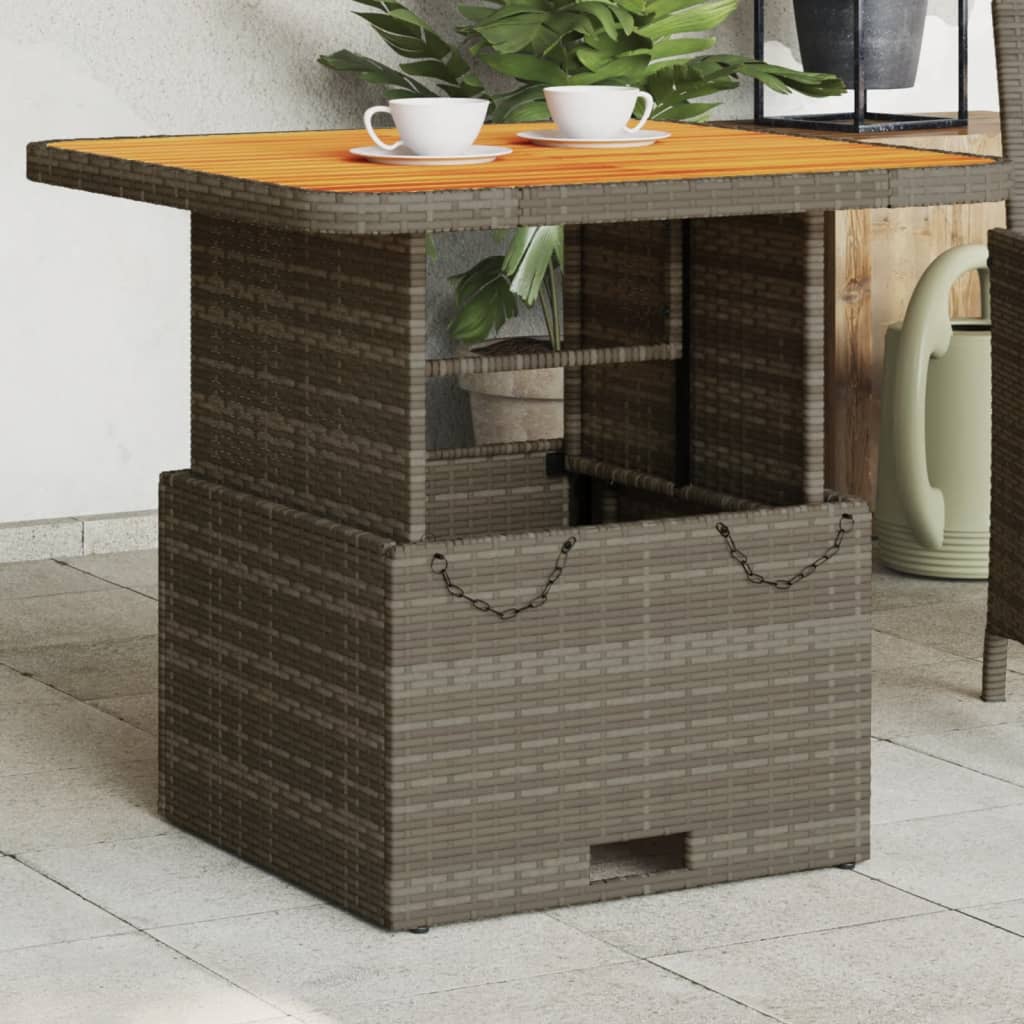 Table De Jardin Résine Tressée Bois D'acacia