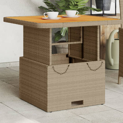 Table De Jardin Résine Tressée Bois D'acacia