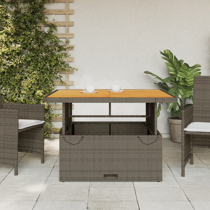 Table De Jardin Résine Tressée Bois D'acacia