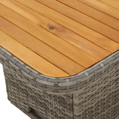 Table De Jardin Résine Tressée Bois D'acacia