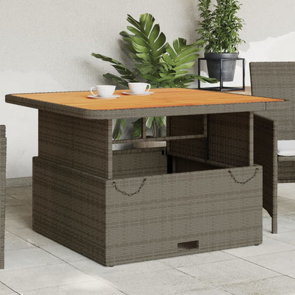 Table De Jardin Résine Tressée Bois D'acacia