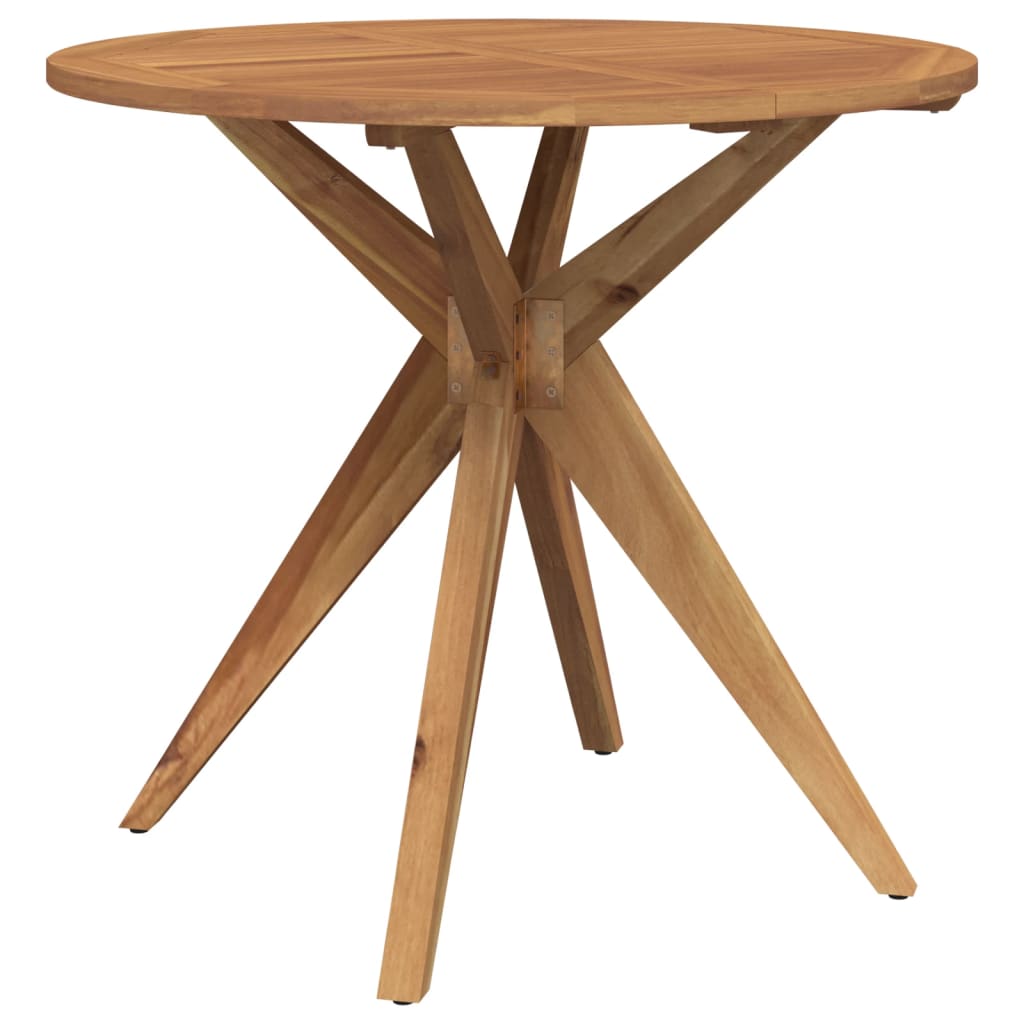 Table De Jardin Ronde Ø85X75 Cm Bois D'acacia Solide