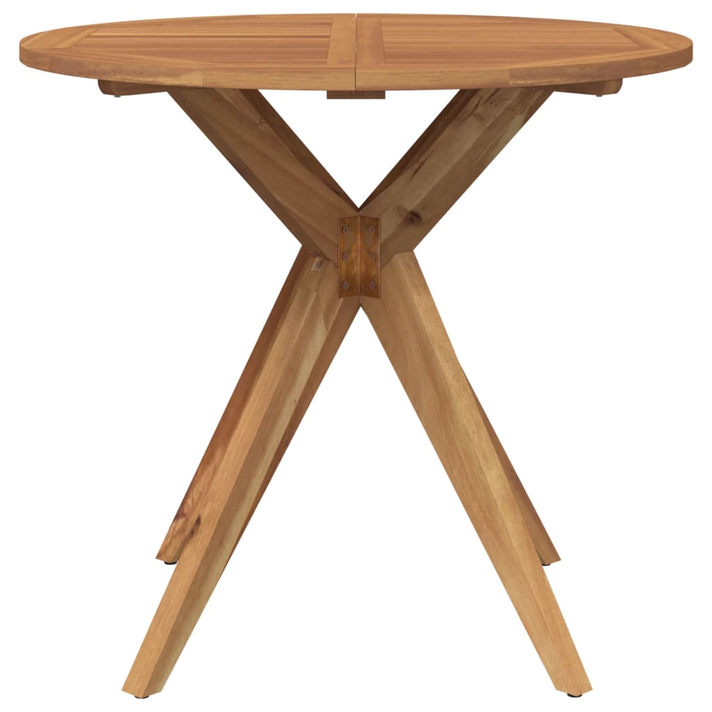 Table De Jardin Ronde Ø85X75 Cm Bois D'acacia Solide