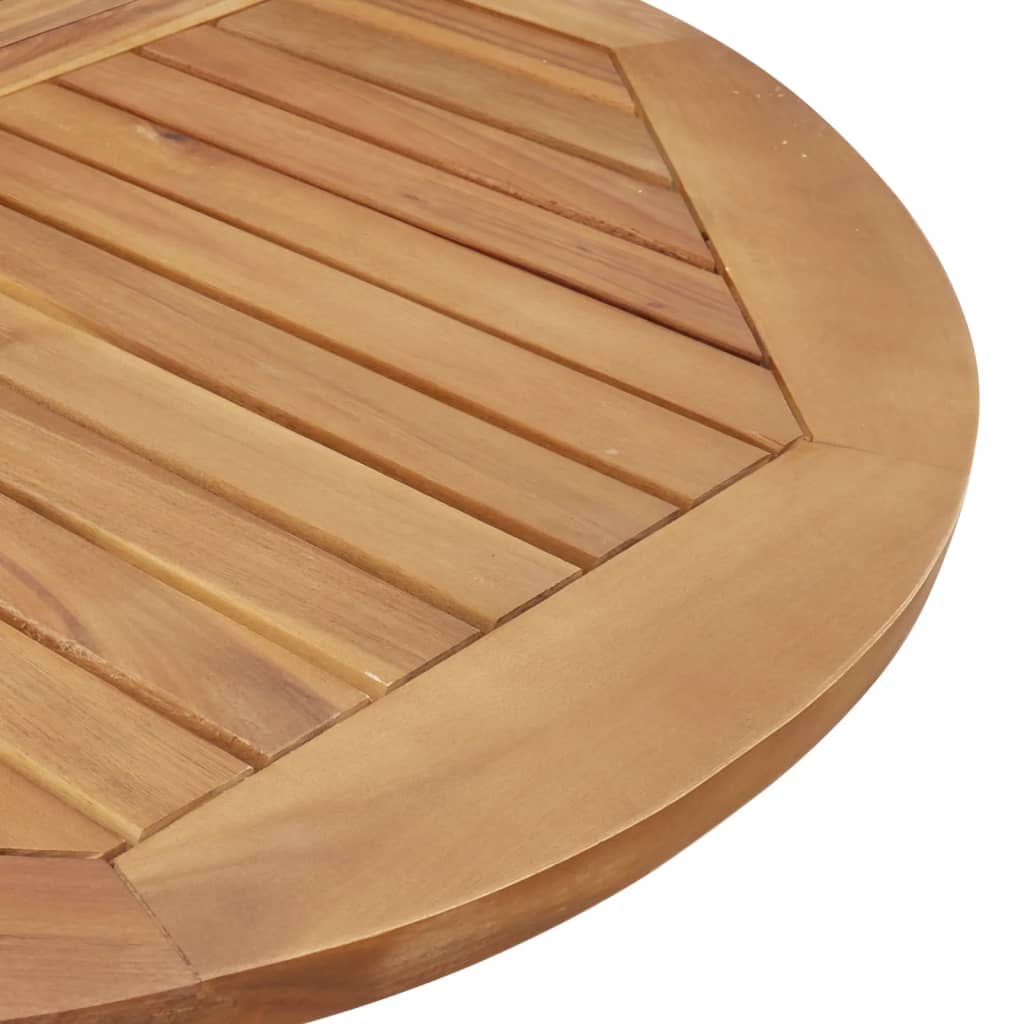 Table De Jardin Ronde Ø85X75 Cm Bois D'acacia Solide