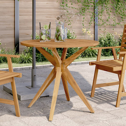 Table De Jardin Ronde Ø85X75 Cm Bois D'acacia Solide