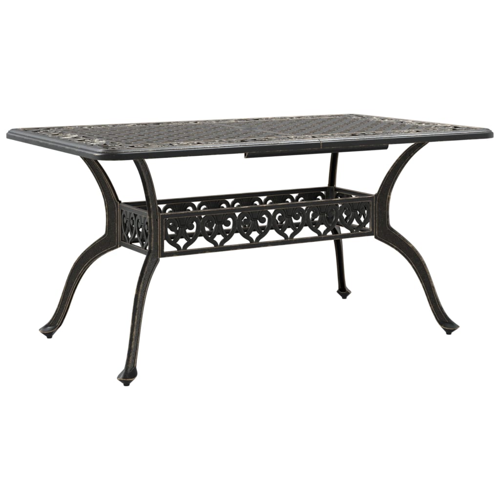 Table De Jardin 150X90X72 Cm Aluminium Coulé