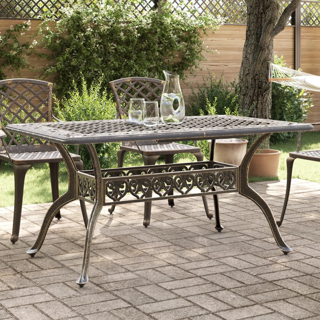 Table De Jardin 150X90X72 Cm Aluminium Coulé