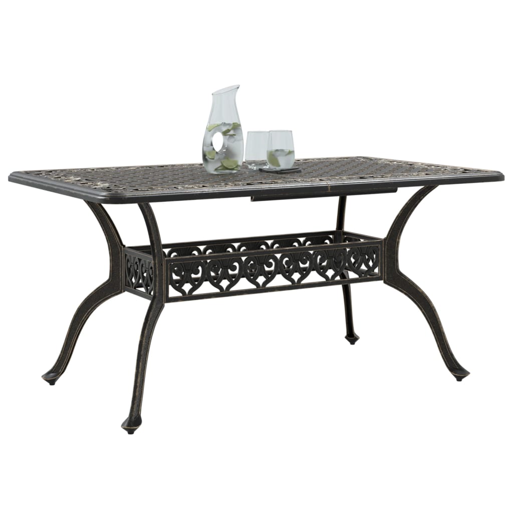 Table De Jardin 150X90X72 Cm Aluminium Coulé
