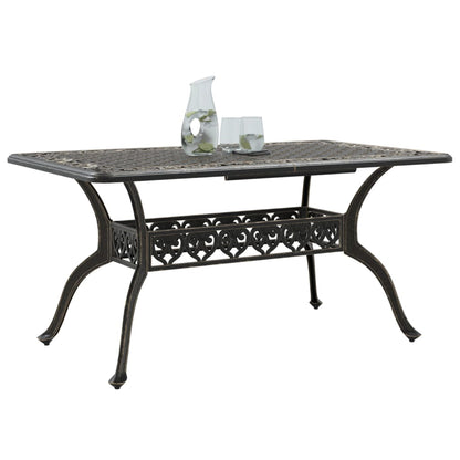Table De Jardin 150X90X72 Cm Aluminium Coulé