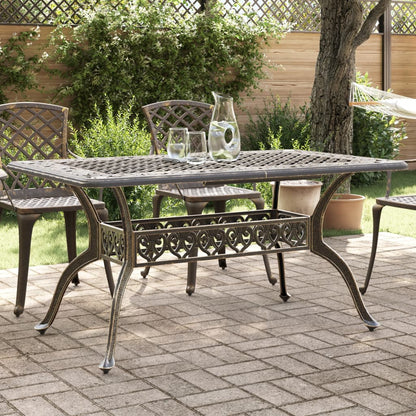 Table De Jardin 150X90X72 Cm Aluminium Coulé