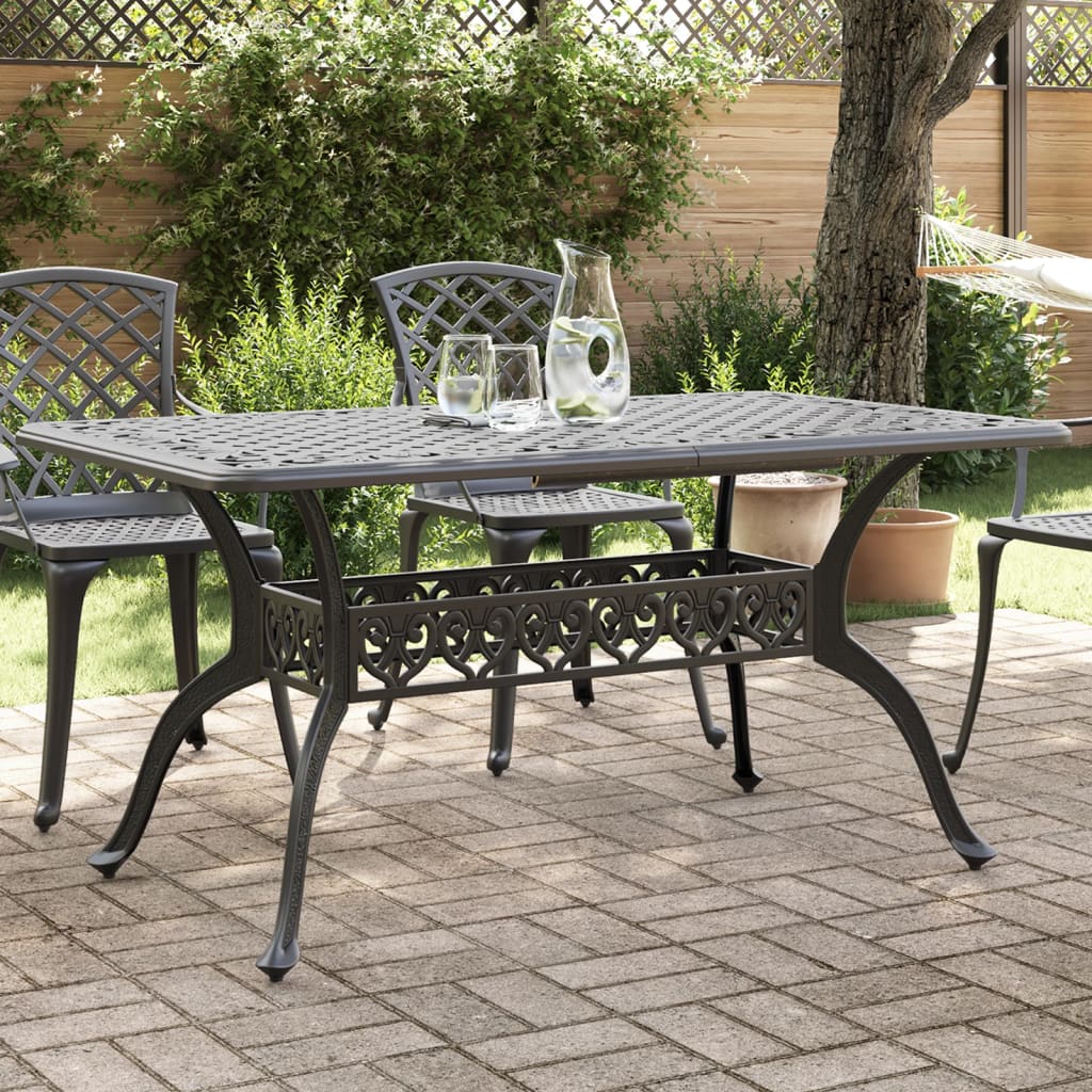 Table De Jardin 150X90X72 Cm Aluminium Coulé