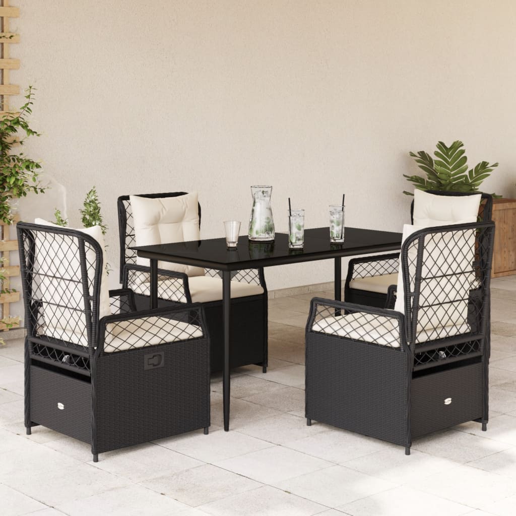 Ensemble À Manger De Jardin Et Coussins 7 Pcs Beige Poly Rotin