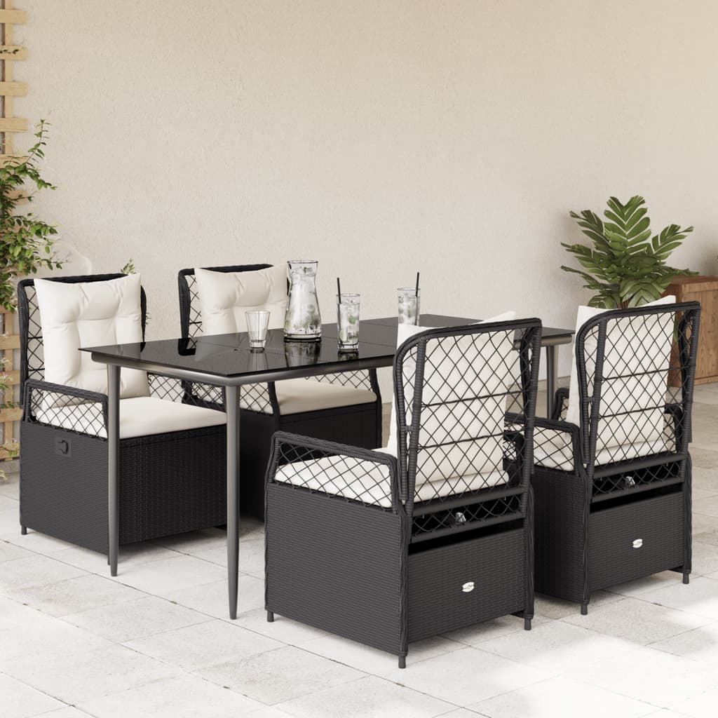 Ensemble À Manger De Jardin Et Coussins 7 Pcs Beige Poly Rotin