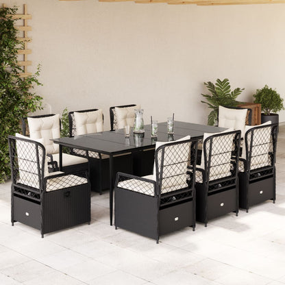Ensemble À Manger De Jardin Et Coussins 7 Pcs Beige Poly Rotin