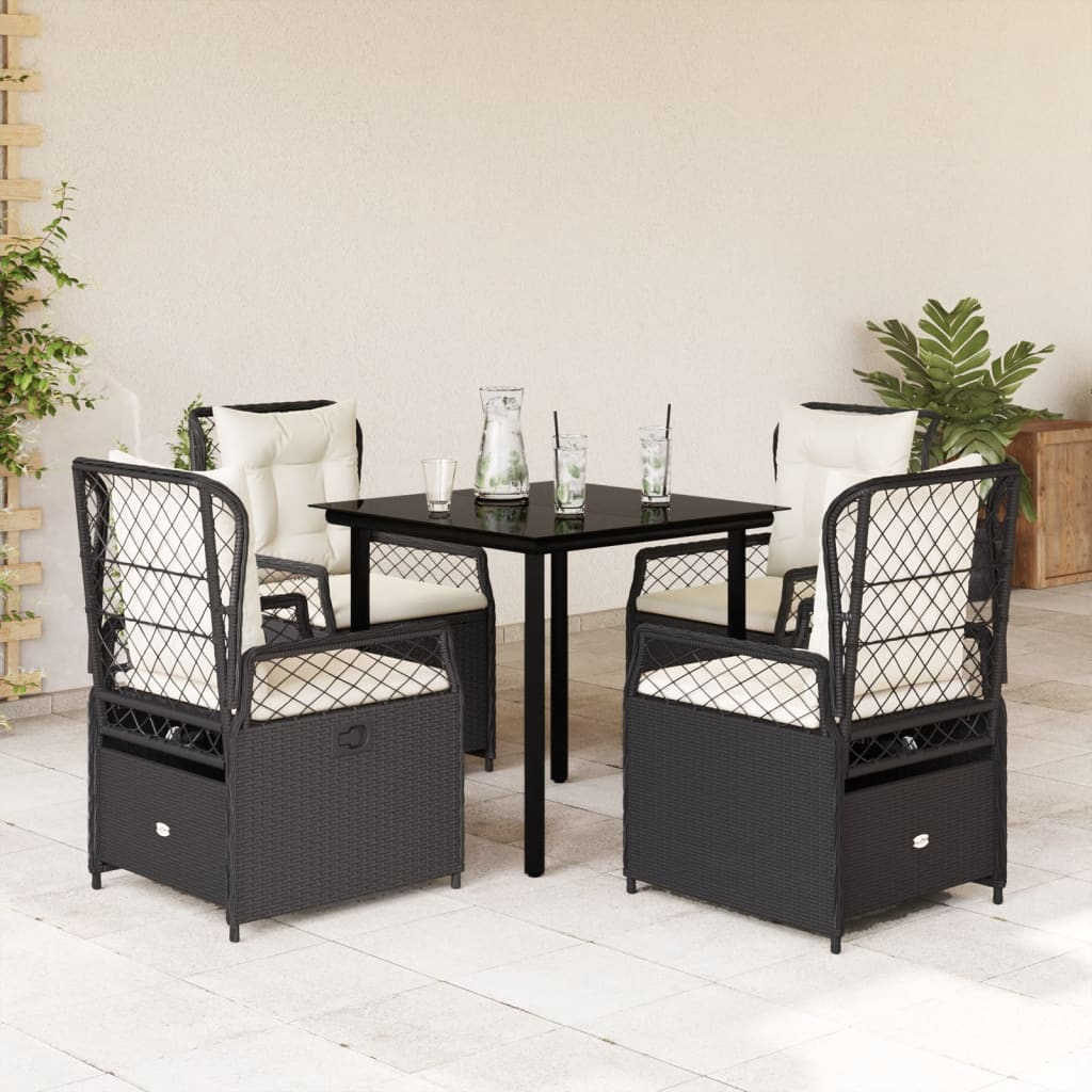 Ensemble À Manger De Jardin Et Coussins 7 Pcs Beige Poly Rotin