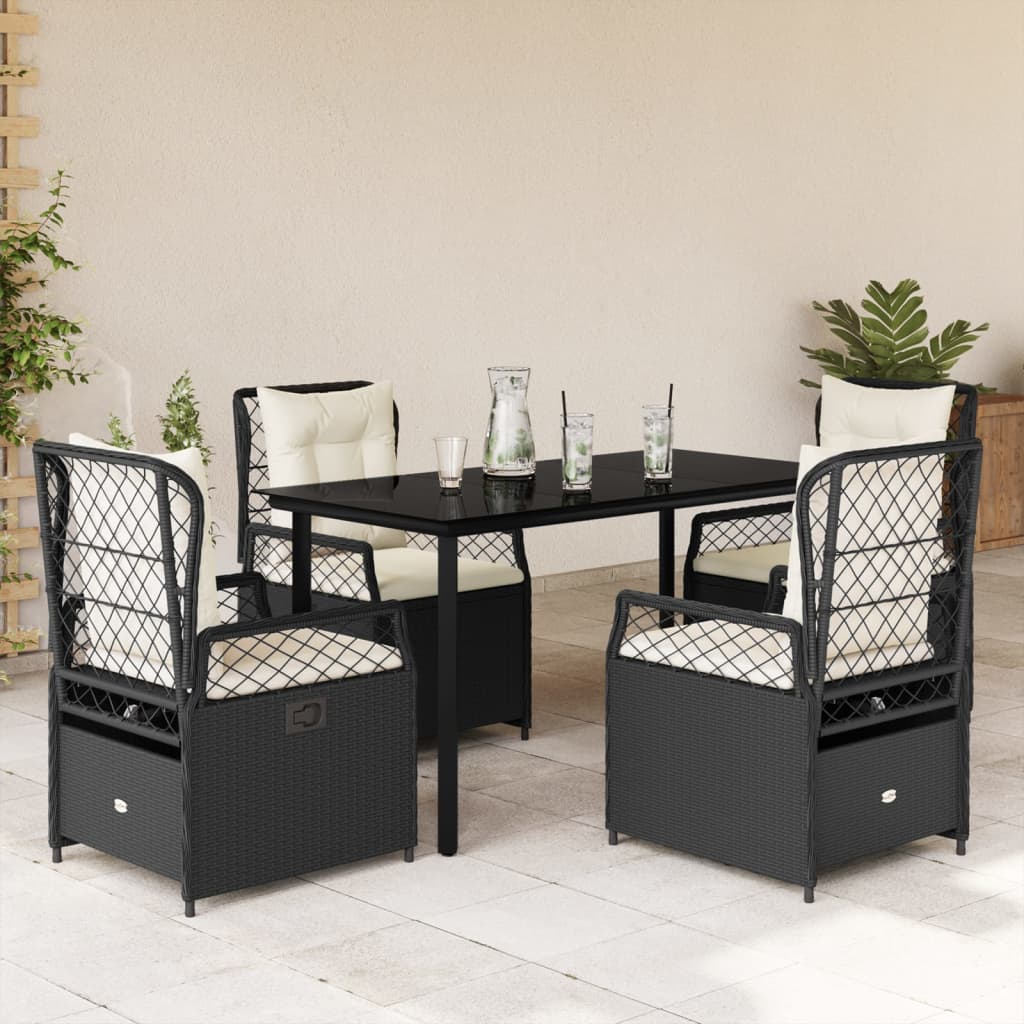 Ensemble À Manger De Jardin Et Coussins 7 Pcs Beige Poly Rotin