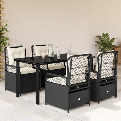 Ensemble À Manger De Jardin Et Coussins 7 Pcs Beige Poly Rotin
