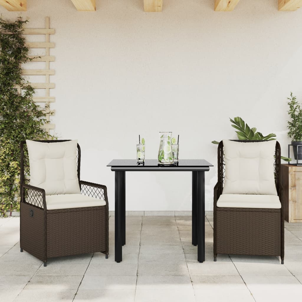 Ensemble À Manger De Jardin Et Coussins 7 Pcs Beige Poly Rotin
