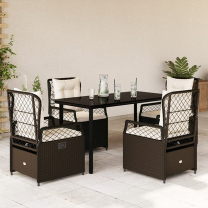 Ensemble À Manger De Jardin Et Coussins 7 Pcs Beige Poly Rotin