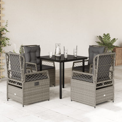 Ensemble À Manger De Jardin Et Coussins 7 Pcs Beige Poly Rotin