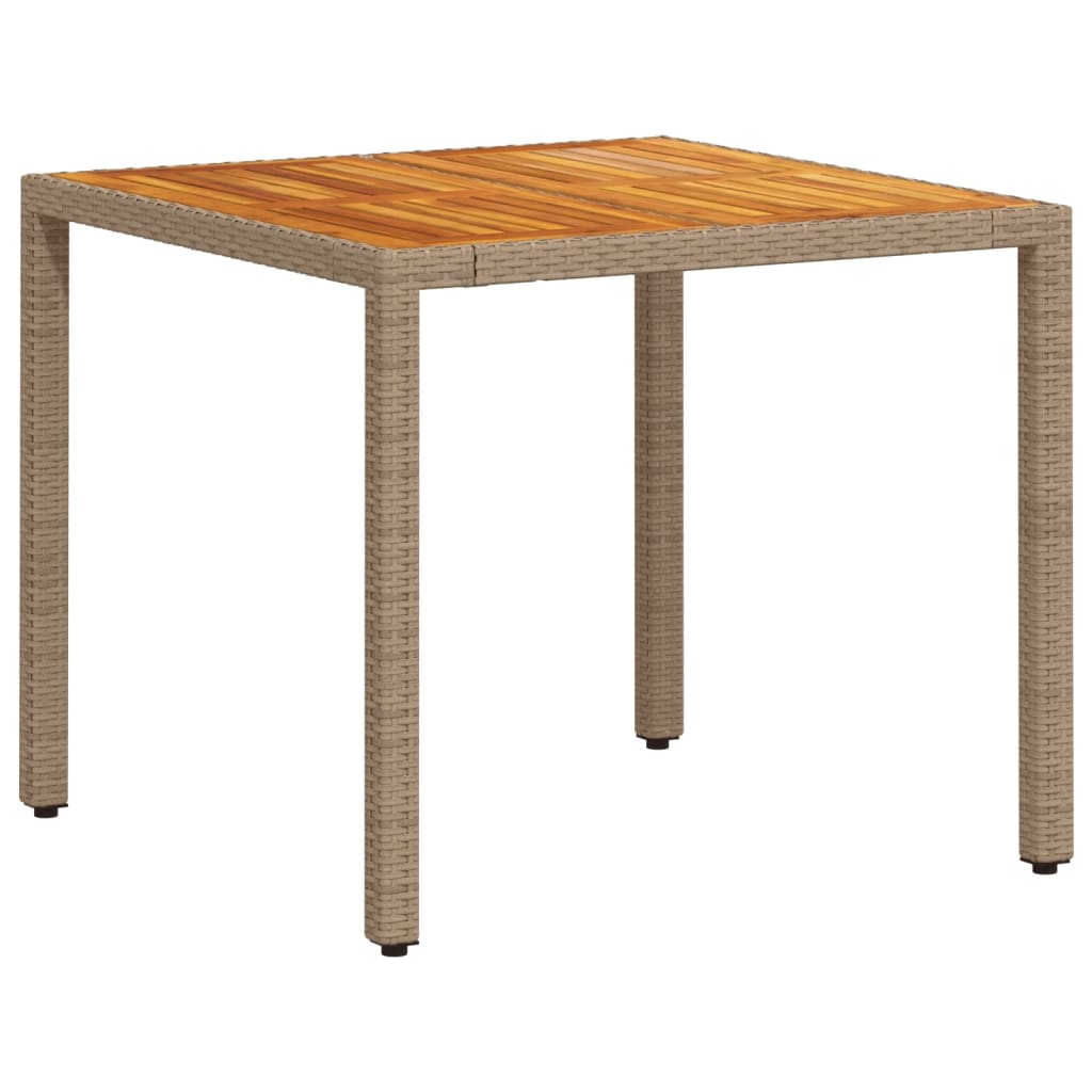 Ensemble À Manger De Jardin Et Coussins 3Pcs Rotin Acacia