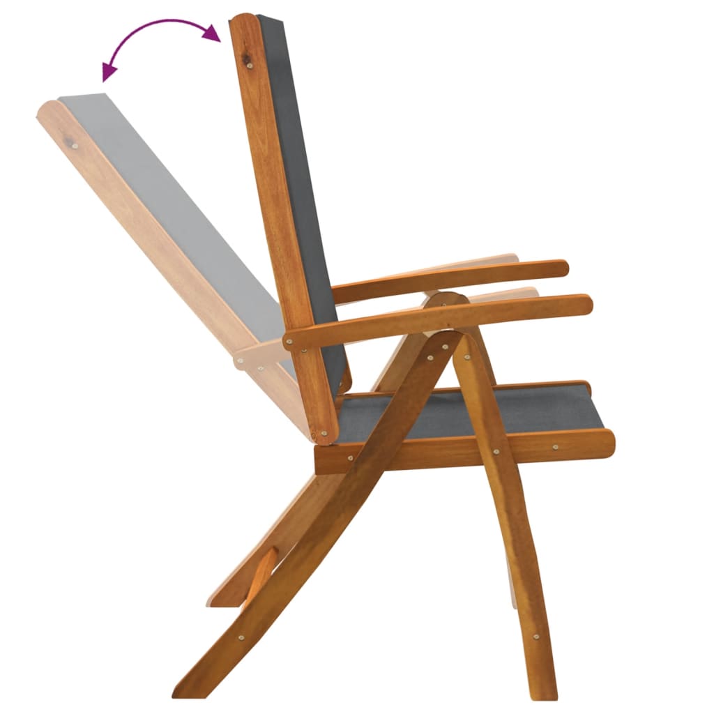Ensemble À Manger De Jardin 9Pcs Bois D'acacia Solide Textilène