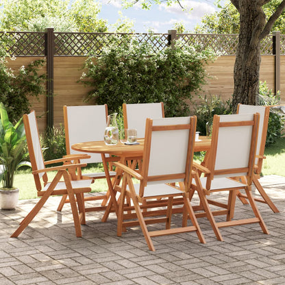 Ensemble À Manger De Jardin 9Pcs Bois D'acacia Solide Textilène
